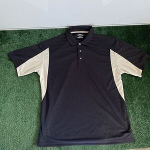 PGA Tour Shirt Black/Tan Short Sleeve Athletic PGA Casual Golf Polo Sz XL